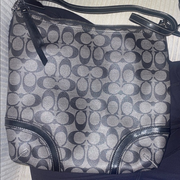 Coach Monogram Black and Gray Shoulder Bag - Picture 2 of 7